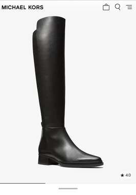 Michael Kors Boots Womens Size 6.5M Black Lex Over The Knee Riding Zip
